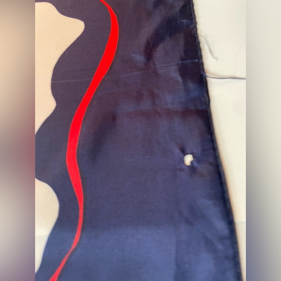 Vintage Set of Blue, Red, and White Scarves - Picture 8 of 11